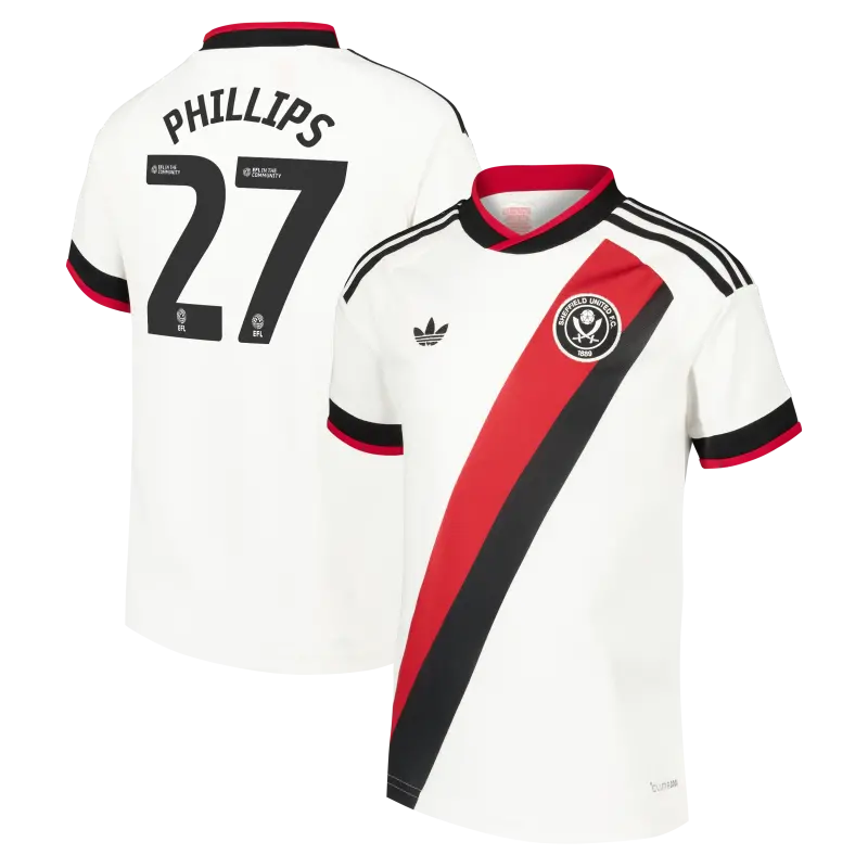 Closer look at Sheffield United Adidas Away Shirt 2026-27 - Kids With Phillips 27 Printing, main