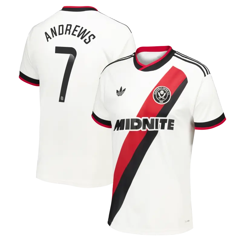 Shop image of Sheffield United Adidas Away Shirt 2026-27 - Mens With Andrews 7 Printing in main view