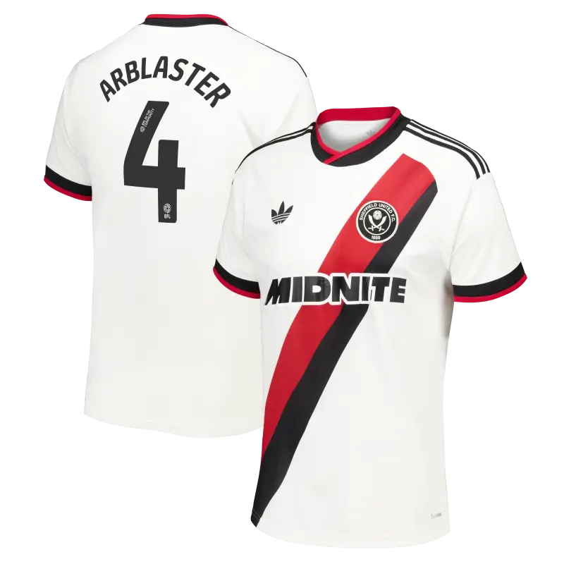 Sheffield United Adidas Away Shirt 2026-27 - Mens With Arblaster 4 Printing pictured from a main angle
