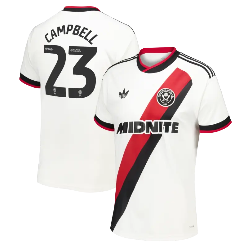 Shop image of Sheffield United Adidas Away Shirt 2026-27 - Mens With Campbell 23 Printing in main view