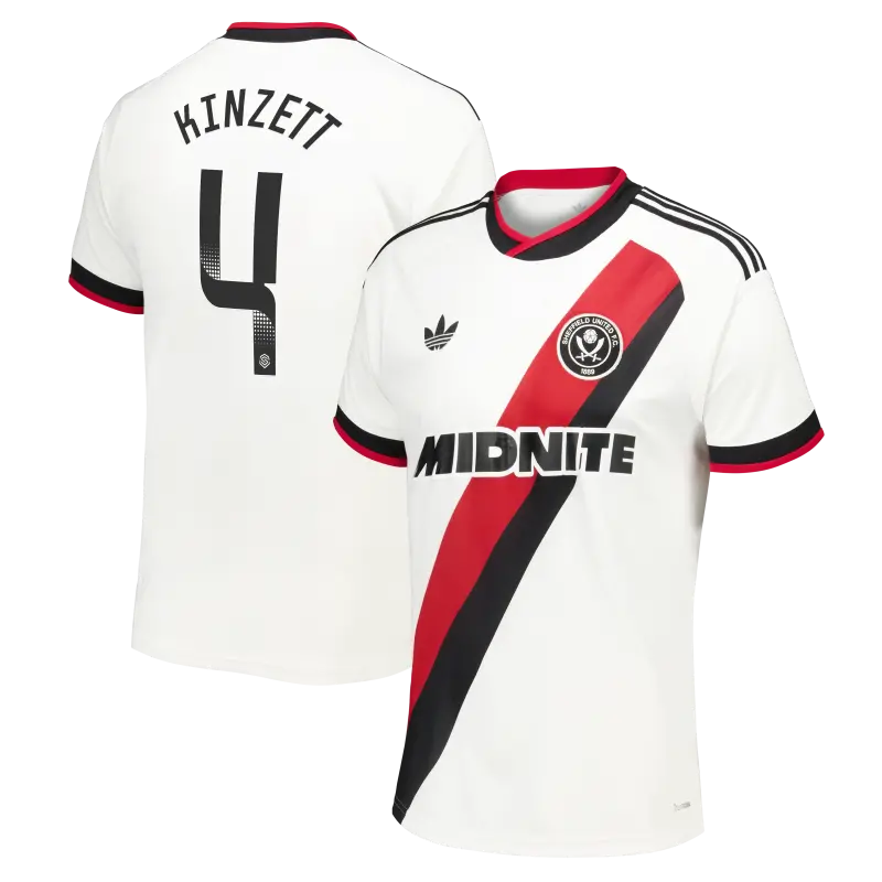 Sheffield United Adidas Away Shirt 2026-27 - Mens With Kinzett 4 Printing displayed in a main image