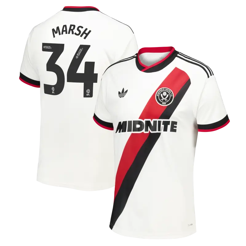 Shop image of Sheffield United Adidas Away Shirt 2026-27 - Mens With Marsh 34 Printing in main view