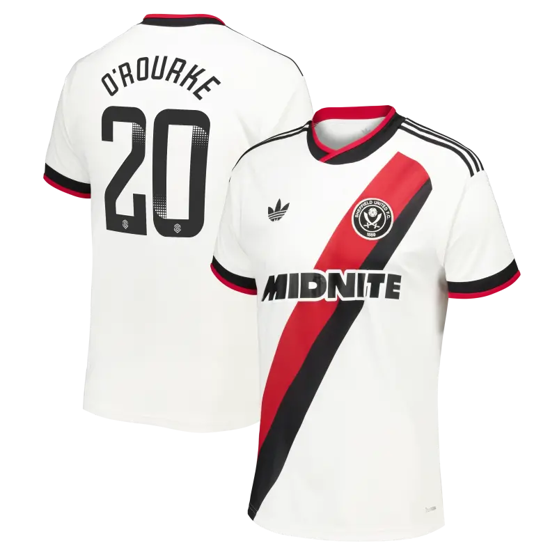 Sheffield United Adidas Away Shirt 2026-27 - Mens With O'Rourke 20 Printing pictured from a main angle