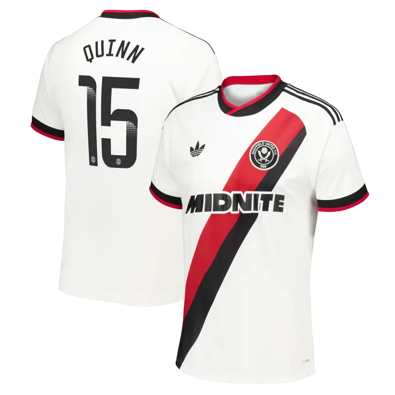 main view of Sheffield United Adidas Away Shirt 2026-27 - Mens With Quinn 15 Printing