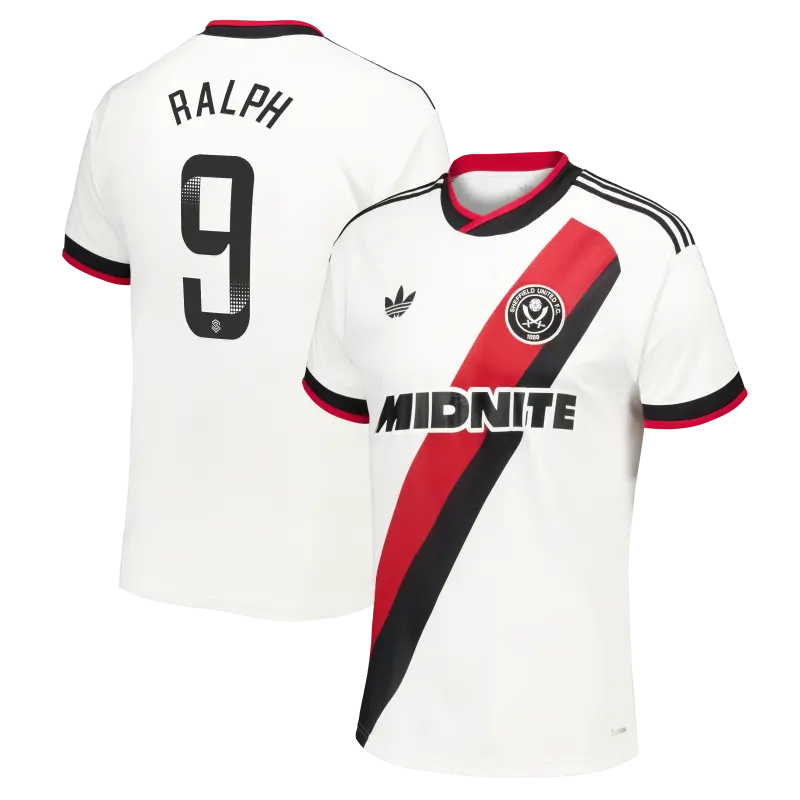 main product shot featuring Sheffield United Adidas Away Shirt 2026-27 - Mens With Ralph 9 Printing