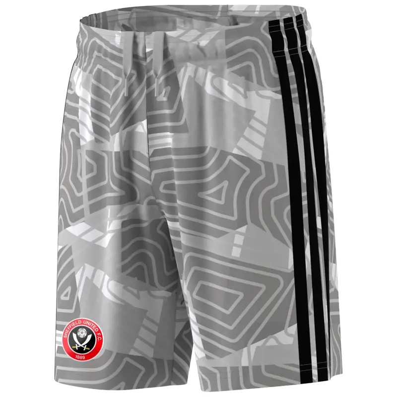 Sheffield United Adidas Home Goalkeeper Shorts 2026-27 - Kids visual highlighting the alternate view