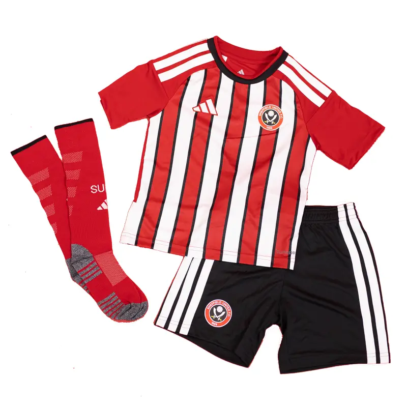 Detailed main image of Sheffield United Adidas Home Minikit 2026-27