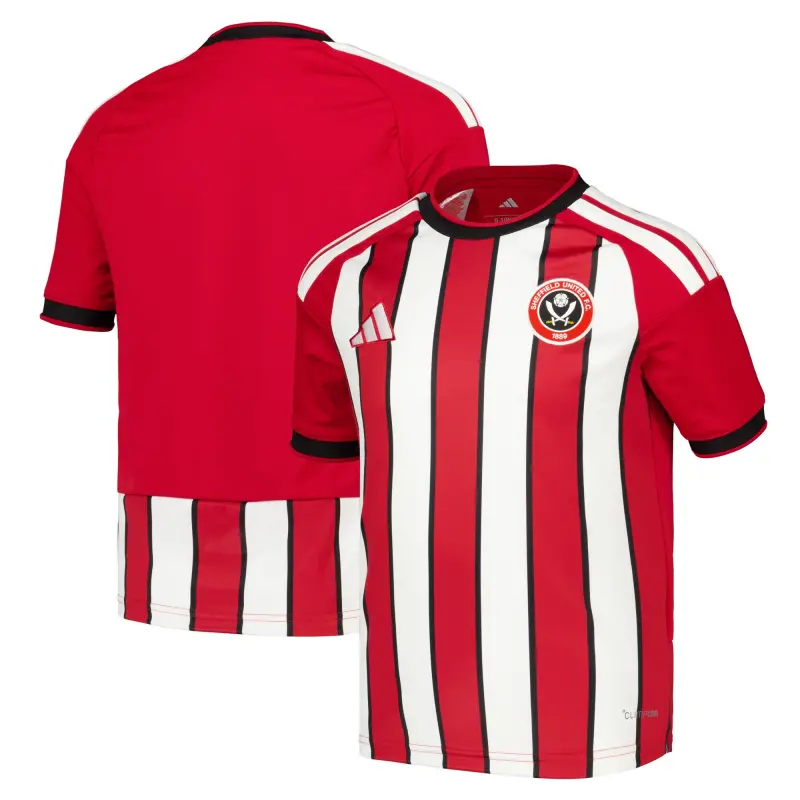 main photo showcasing Sheffield United Adidas Home Shirt 2026-27 - Kids With Custom Printing