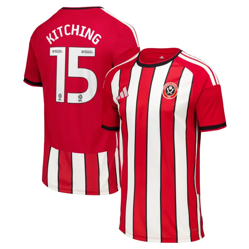 Sheffield United Adidas Home Shirt 2026-27 - Kids With Kitching 15 Printing product image, main