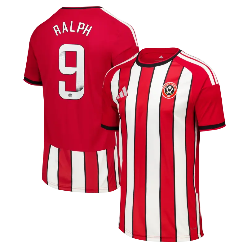 Product photography of Sheffield United Adidas Home Shirt 2026-27 - Kids With Ralph 9 Printing, main