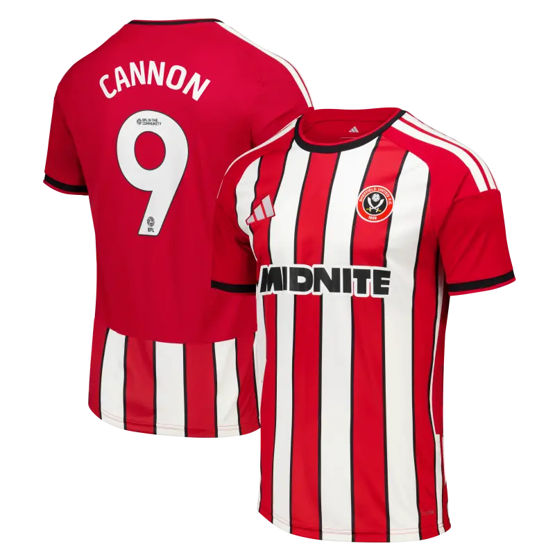 main product shot featuring Sheffield United Adidas Home Shirt 2026-27 - Mens With Cannon 9 Printing