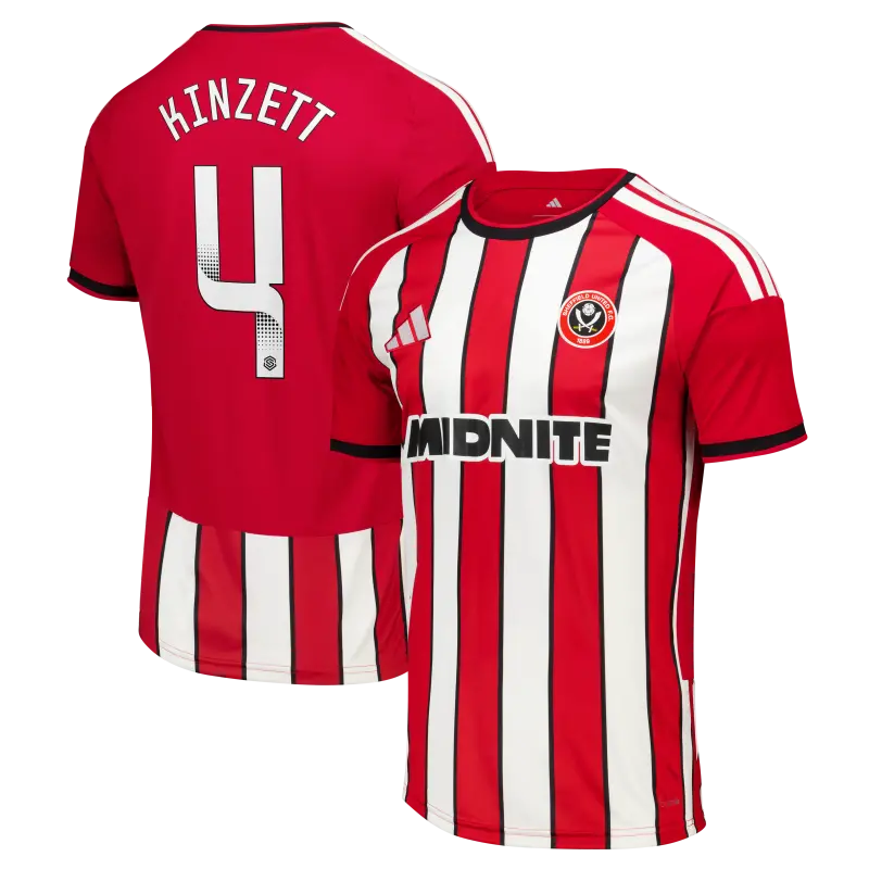 main view of Sheffield United Adidas Home Shirt 2026-27 - Mens With Kinzett 4 Printing