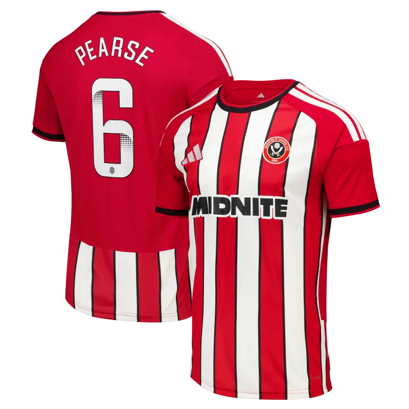 Sheffield United Adidas Home Shirt 2026-27 - Mens With Pearse 6 Printing visual highlighting the main view