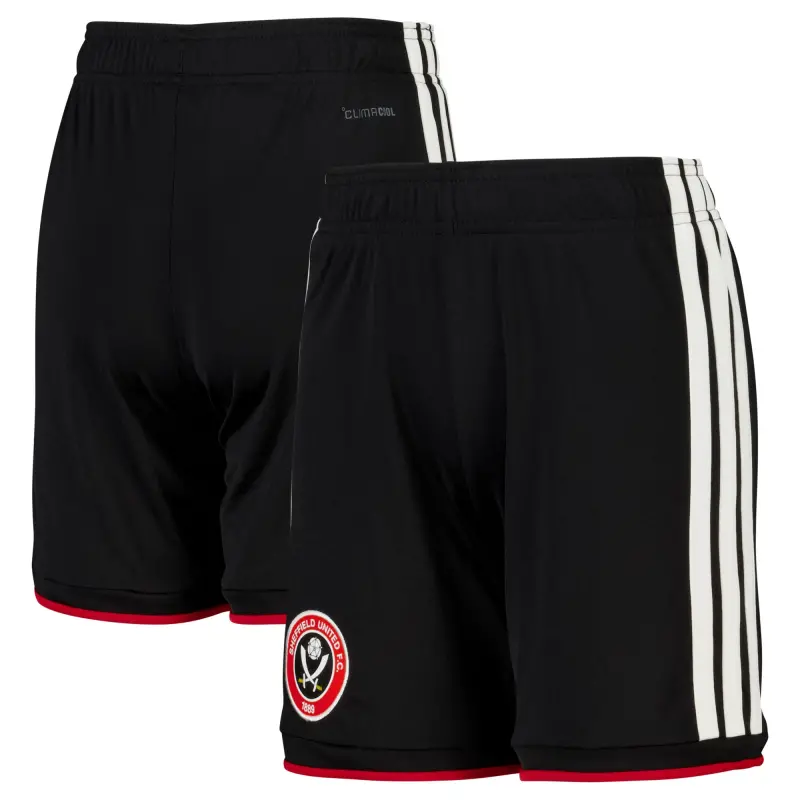 Sheffield United Adidas Home Shorts 2026-27 - Kids shown in a main product photo