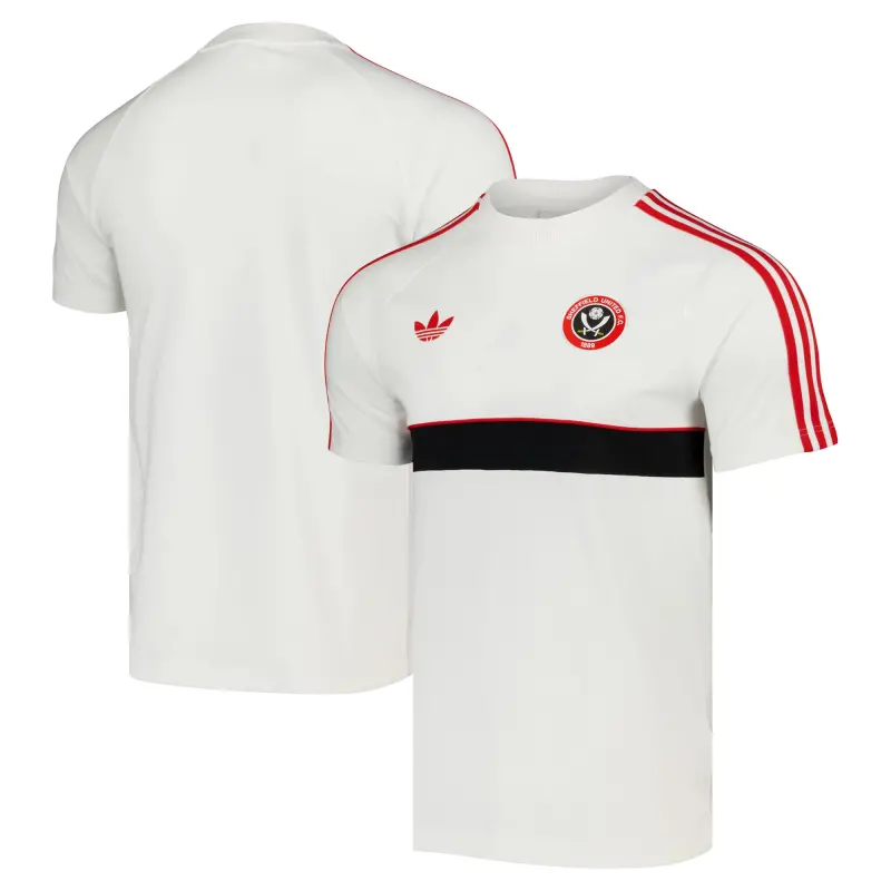 Main View of Sheffield United Adidas Originals T-Shirt - White main photo showcasing Sheffield United Adidas Originals T-Shirt - White