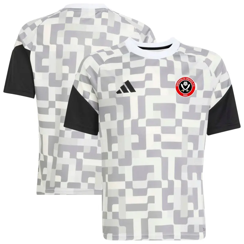 Sheffield United Adidas Pre Match Jersey - Grey - Kids – Visual 1 Main Sheffield United Adidas Pre Match Jersey - Grey - Kids displayed in a main image