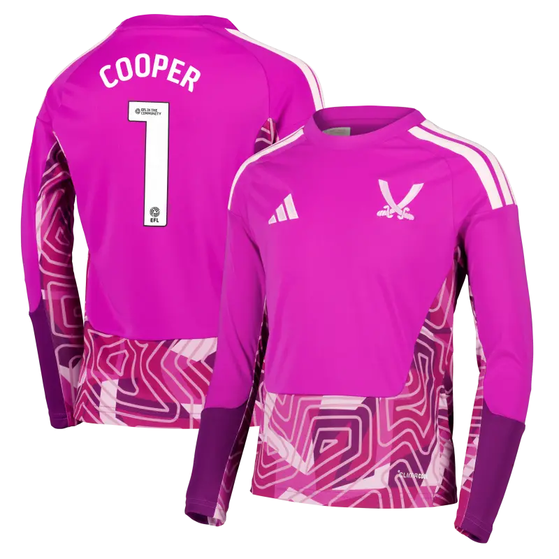 Closer look at Sheffield United Adidas Third Goalkeeper Shirt 2026-27 - Long Sleeve - Kids With Cooper 1 Printing, main