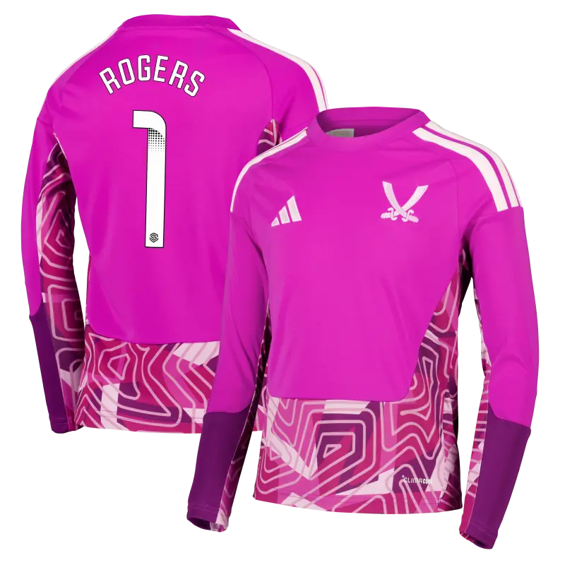 Sheffield United Adidas Third Goalkeeper Shirt 2026-27 - Long Sleeve - Kids With Rogers 1 Printing visual highlighting the main view