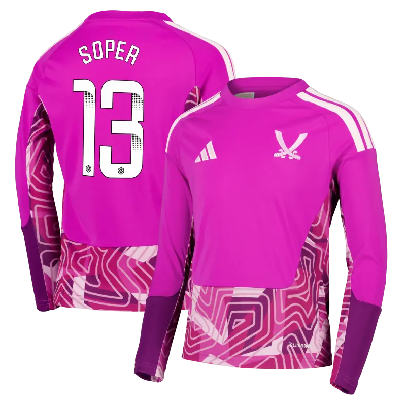 Product photography of Sheffield United Adidas Third Goalkeeper Shirt 2026-27 - Long Sleeve - Kids With Soper 13 Printing, main
