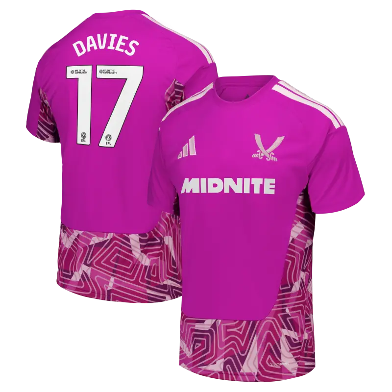 Product photography of Sheffield United Adidas Third Goalkeeper Shirt 2026-27 - Mens With Davies 17 Printing, main