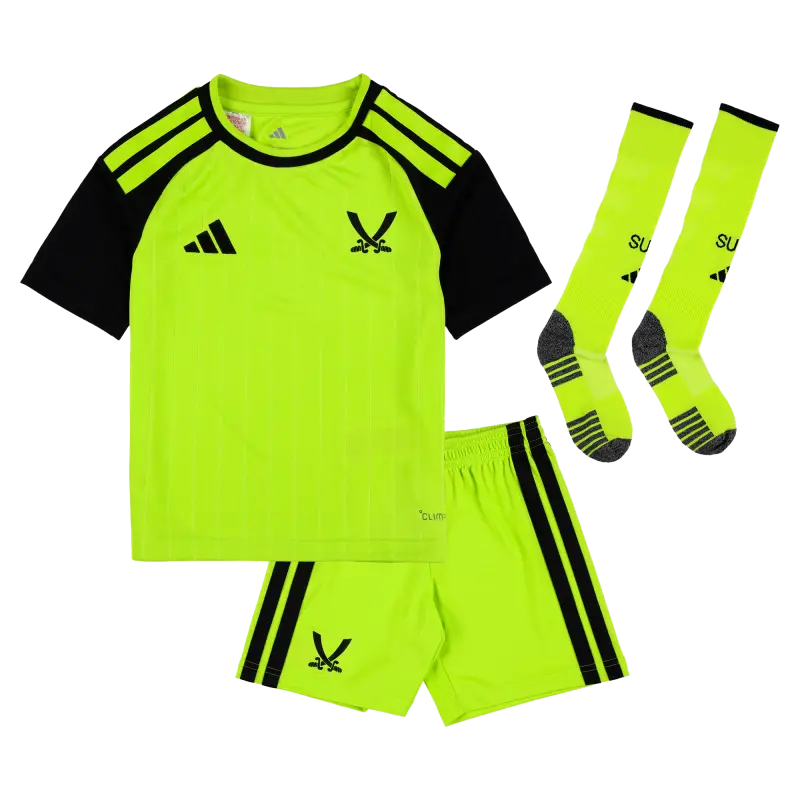 Sheffield United Adidas Third Minikit 2026-27 displayed in a main image