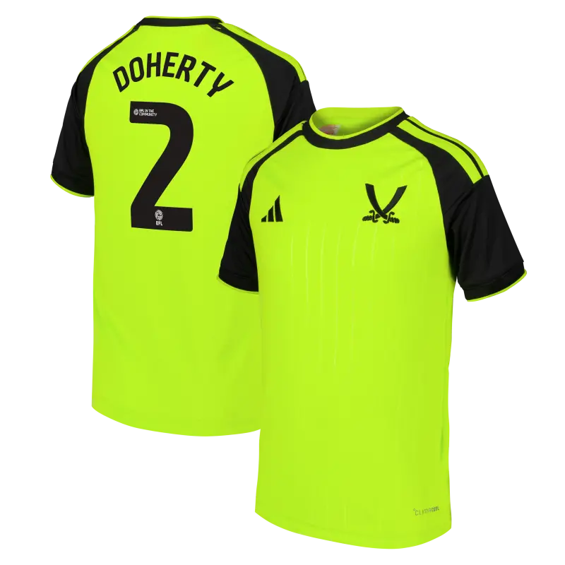 Sheffield United Adidas Third Shirt 2026-27 - Kids With Doherty 2 Printing visual highlighting the main view