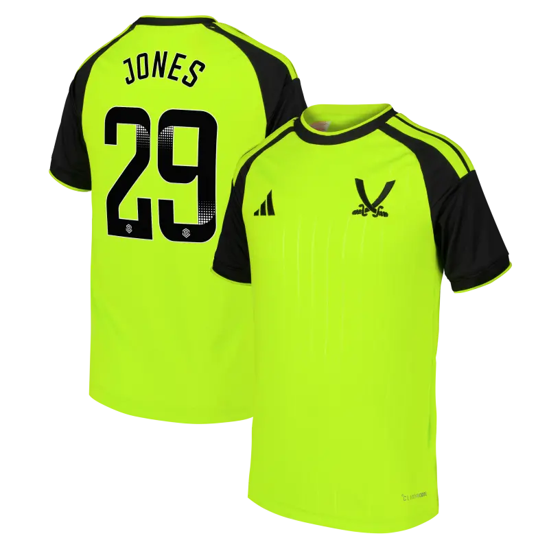 Sheffield United Adidas Third Shirt 2026-27 - Kids With Jones 29 Printing pictured from a main angle