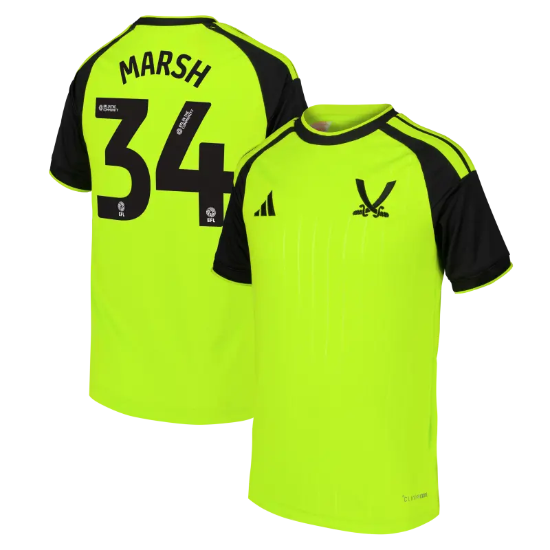 Sheffield United Adidas Third Shirt 2026-27 - Kids With Marsh 34 Printing product image, main