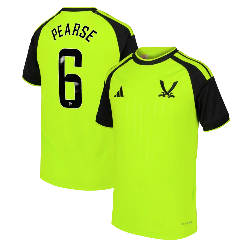 main product shot featuring Sheffield United Adidas Third Shirt 2026-27 - Kids With Pearse 6 Printing