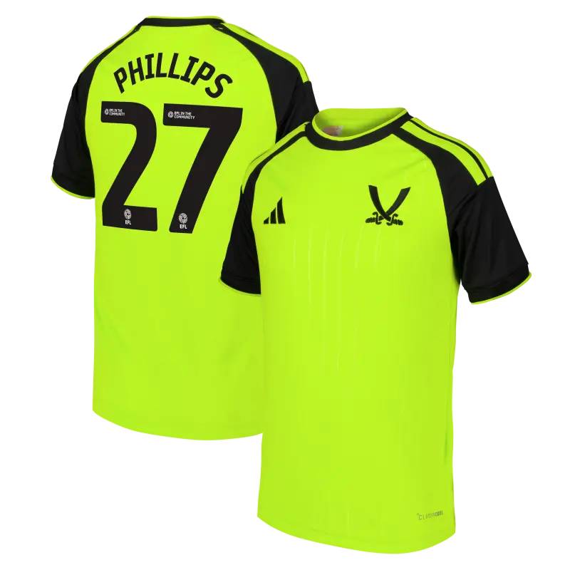Closer look at Sheffield United Adidas Third Shirt 2026-27 - Kids With Phillips 27 Printing, main