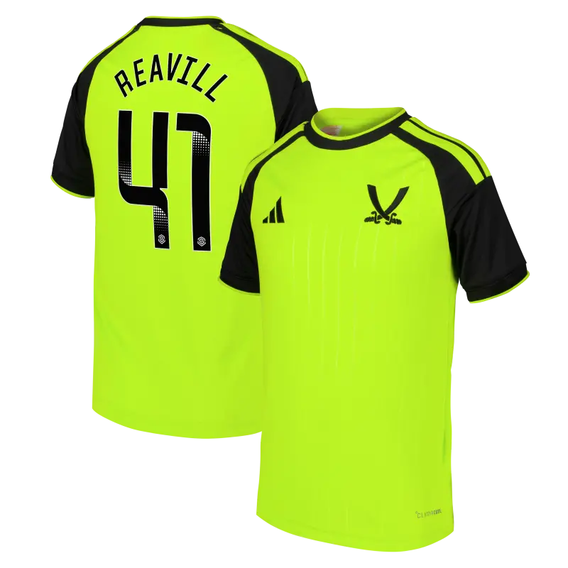 Sheffield United Adidas Third Shirt 2026-27 - Kids With Reavill 41 Printing shown in a main product photo