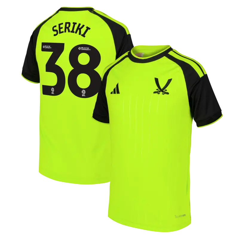 Sheffield United Adidas Third Shirt 2026-27 - Kids With Seriki 38 Printing visual highlighting the main view