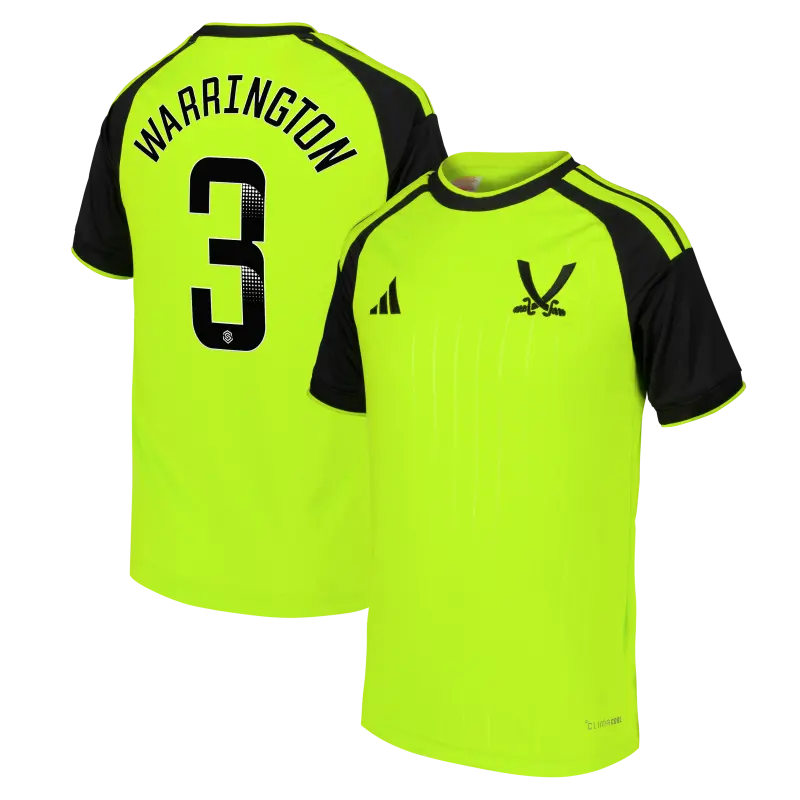 main photo showcasing Sheffield United Adidas Third Shirt 2026-27 - Kids With Warrington 3 Printing