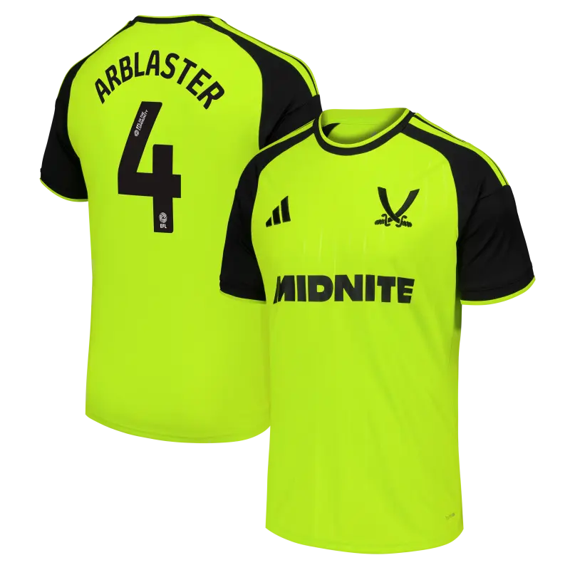 main product shot featuring Sheffield United Adidas Third Shirt 2026-27 - Mens With Arblaster 4 Printing