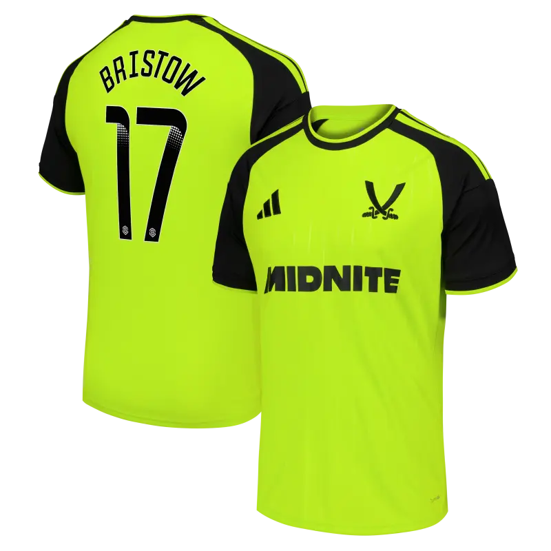 main product shot featuring Sheffield United Adidas Third Shirt 2026-27 - Mens With Bristow 17 Printing