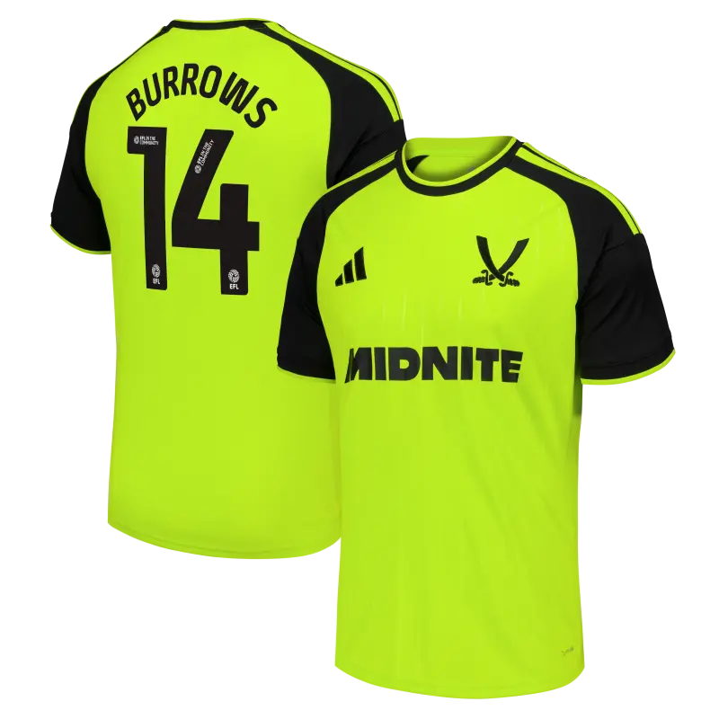 Sheffield United Adidas Third Shirt 2026-27 - Mens With Burrows 14 Printing product image, main