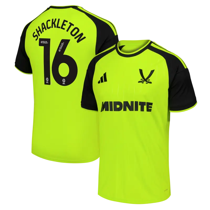 Sheffield United Adidas Third Shirt 2026-27 - Mens With Shackleton 16 Printing shown in a main product photo