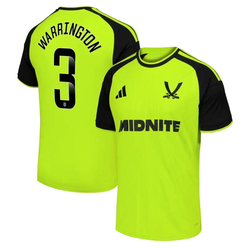 Product photography of Sheffield United Adidas Third Shirt 2026-27 - Mens With Warrington 3 Printing, main