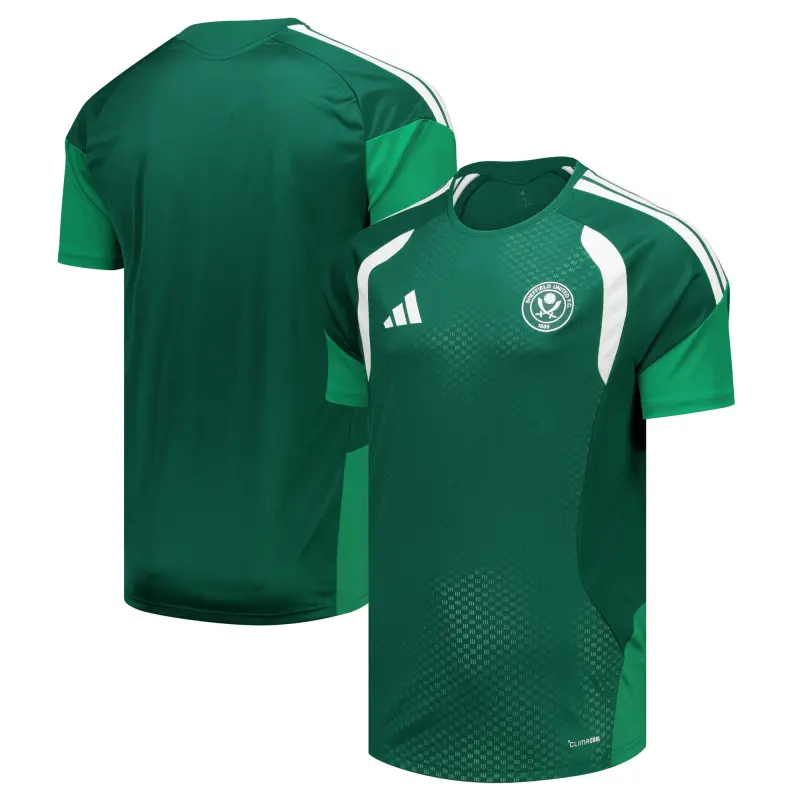Sheffield United Adidas Training Jersey - Dark Green – Gallery Image 1 main photo showcasing Sheffield United Adidas Training Jersey - Dark Green