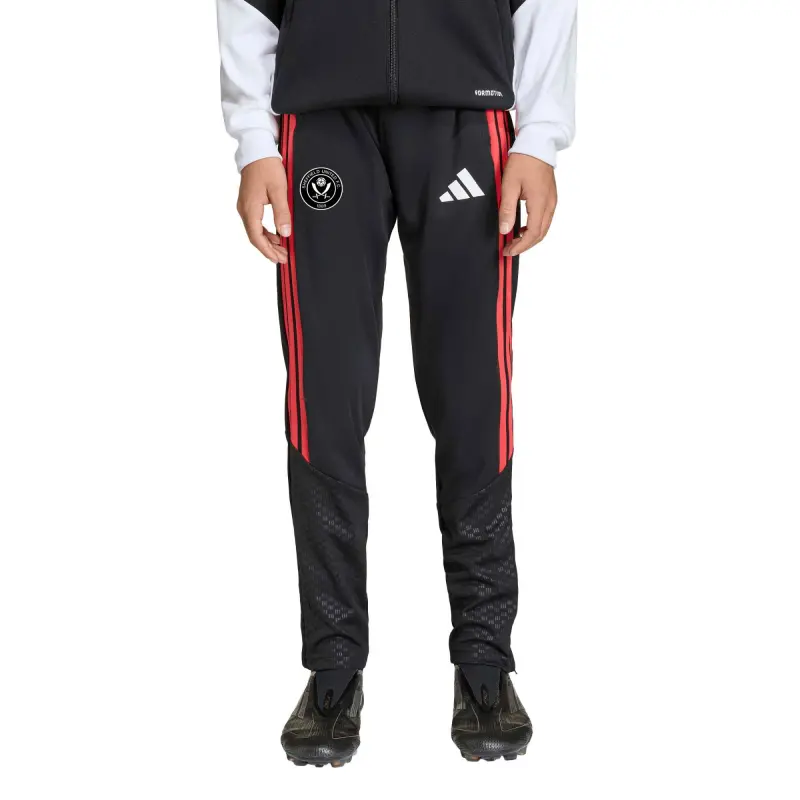 Main View of Sheffield United Adidas Training Pants - Black/Red - Kids Sheffield United Adidas Training Pants - Black/Red - Kids displayed in a main image