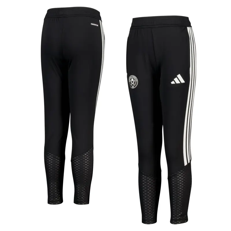 Sheffield United Adidas Training Pants - Black/White - Kids – Visual 1 Main main product shot featuring Sheffield United Adidas Training Pants - Black/White - Kids