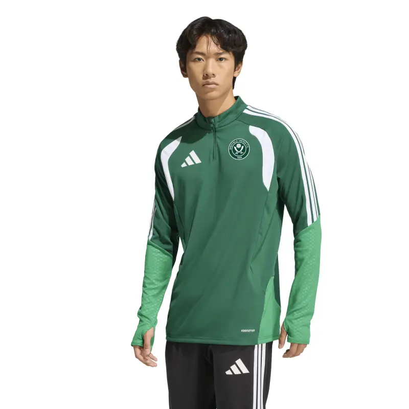 Sheffield United Adidas Training Top - Dark Green – Main Gallery Shot main view of Sheffield United Adidas Training Top - Dark Green