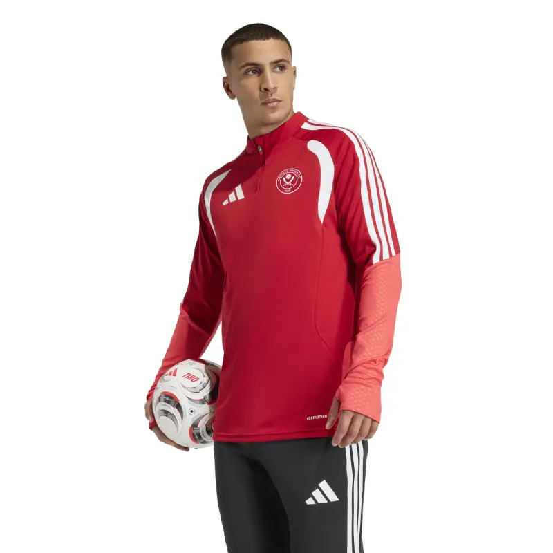 Sheffield United Adidas Training Top - Red – Main Product Image Product photography of Sheffield United Adidas Training Top - Red, main