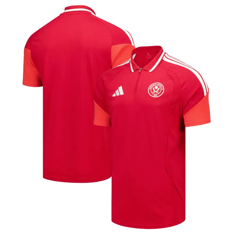 Main Image – Sheffield United Adidas Travel Polo - Red Sheffield United Adidas Travel Polo - Red shown in a main product photo