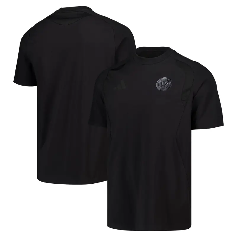 Sheffield United Adidas Travel T-Shirt - Black | Main Product Photo Sheffield United Adidas Travel T-Shirt - Black visual highlighting the main view