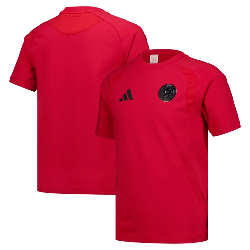 Sheffield United Adidas Travel T-Shirt - Red - Kids | Main Product Photo main photo showcasing Sheffield United Adidas Travel T-Shirt - Red - Kids