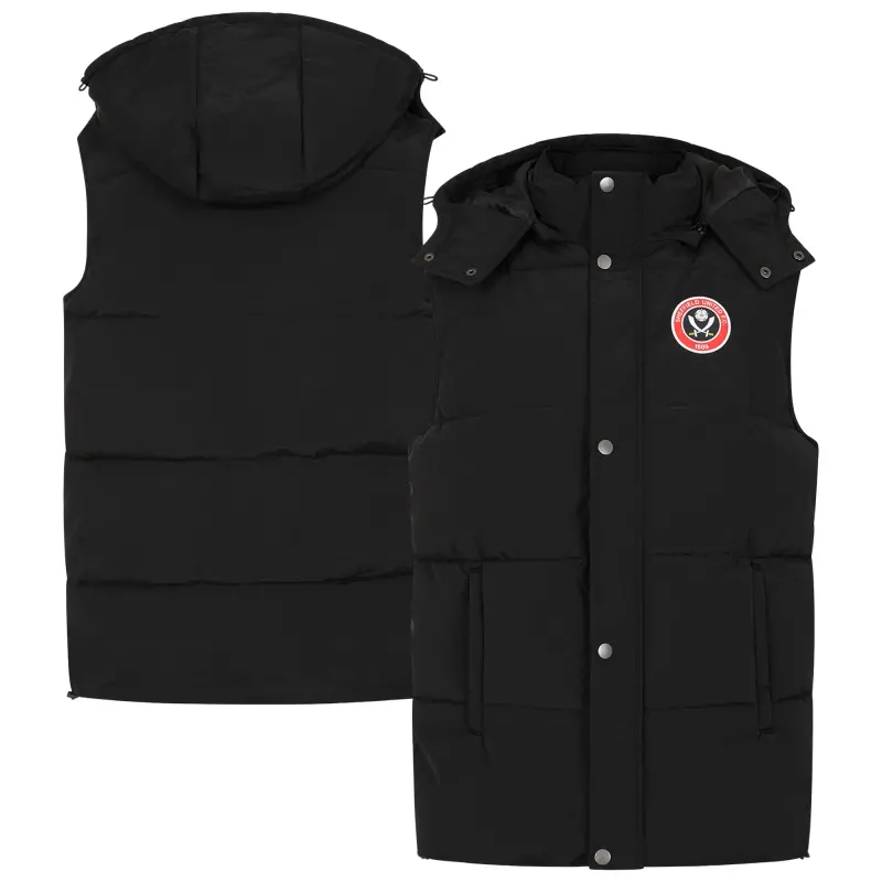 Main Image – Sheffield United Caledonia Gilet - Black Closer look at Sheffield United Caledonia Gilet - Black, main