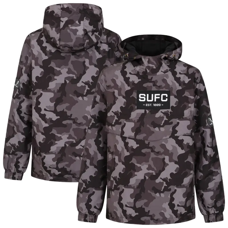 Sheffield United Camo Over Head Jacket - Camouflage - Kids – Main Detail Photo Detailed main image of Sheffield United Camo Over Head Jacket - Camouflage - Kids