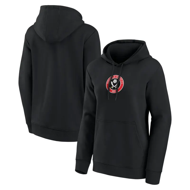 Product photography of Sheffield United Core Hoodie - Black - Womens, main