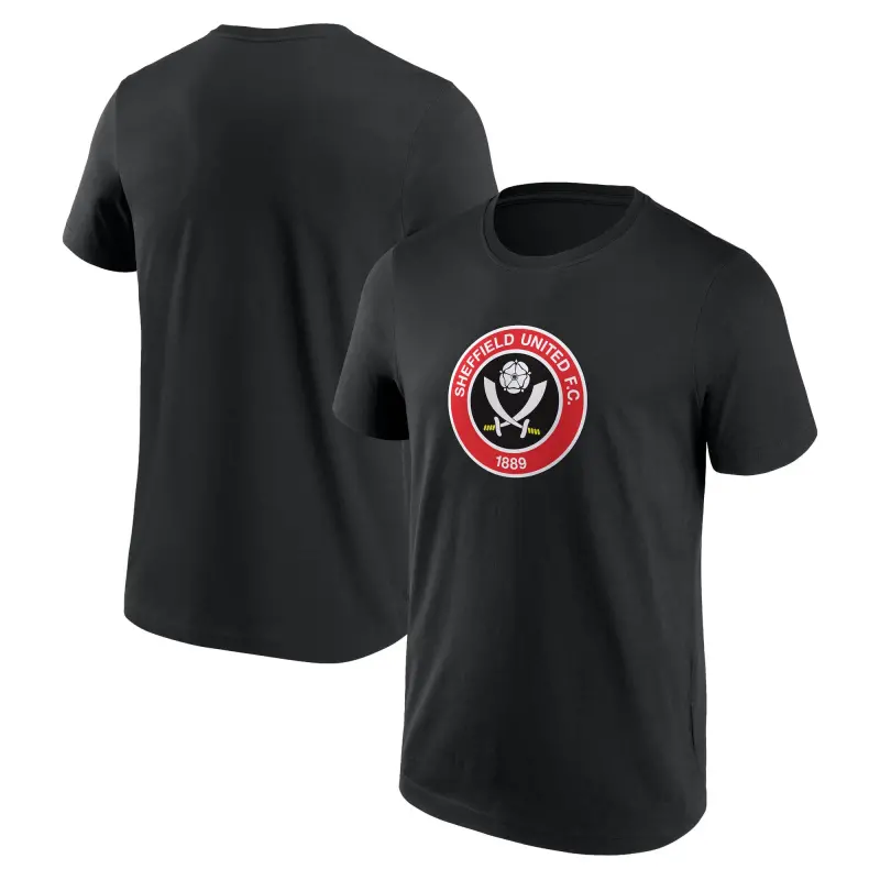 Sheffield United Core T-Shirt - Black - Mens – Main Detail Photo main product shot featuring Sheffield United Core T-Shirt - Black - Mens